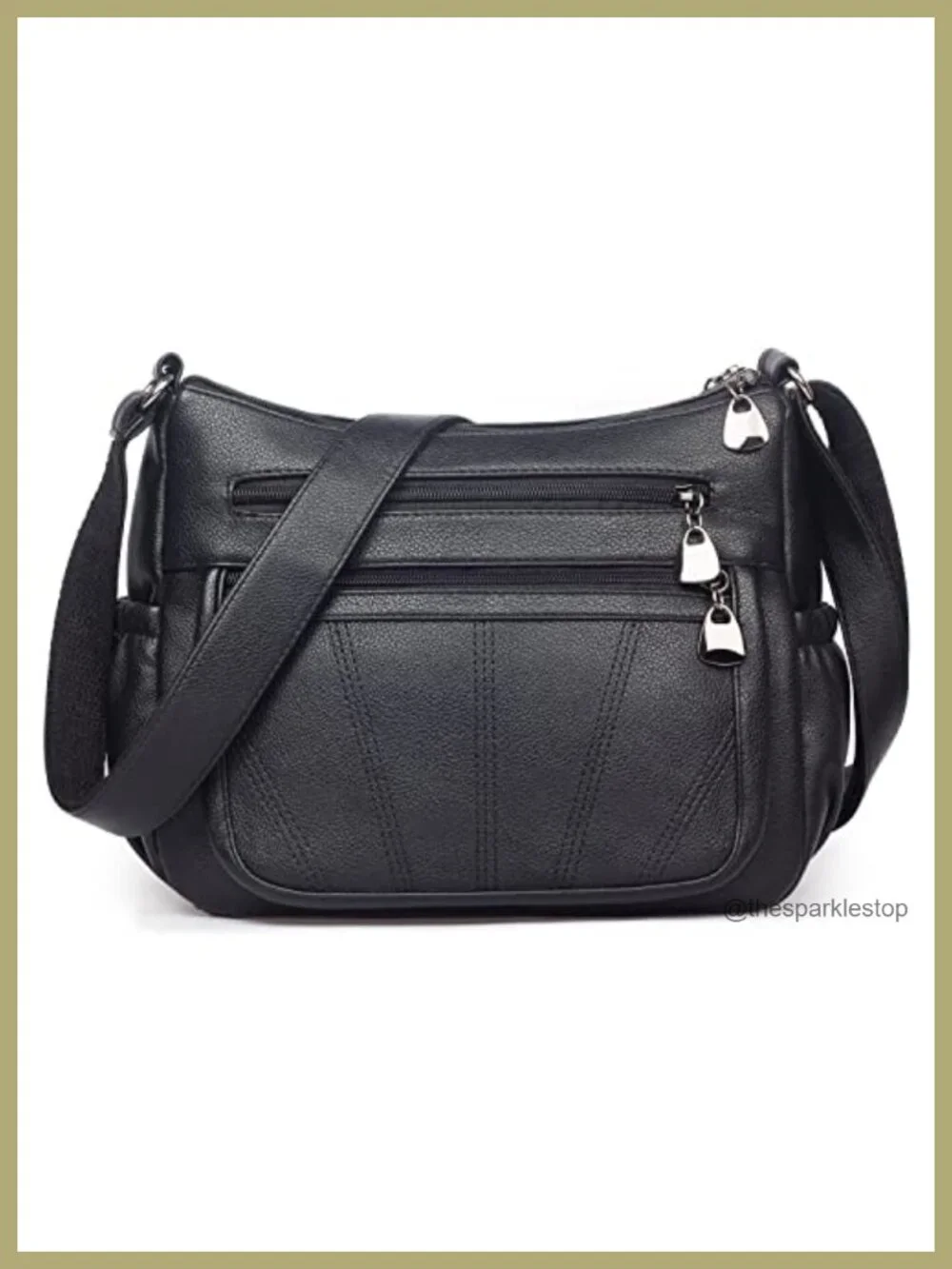 Soft PU Leather Crossbody Bag for Women Satchel Shoulder Purse with Multiple